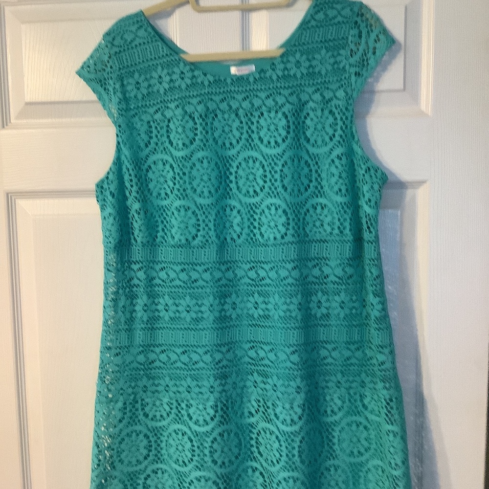 Turquoise Lace Dress size XXL petite